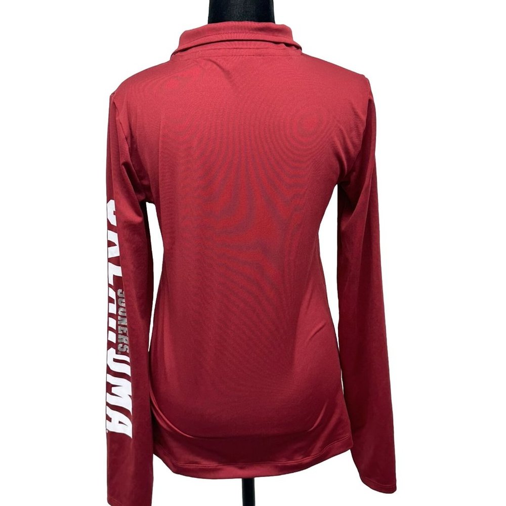 VICTORIAS SECRET PINK Ultimate Oklahoma Sooners Size Small 5th & Ocean 1/4 Zip - Picture 4 of 7